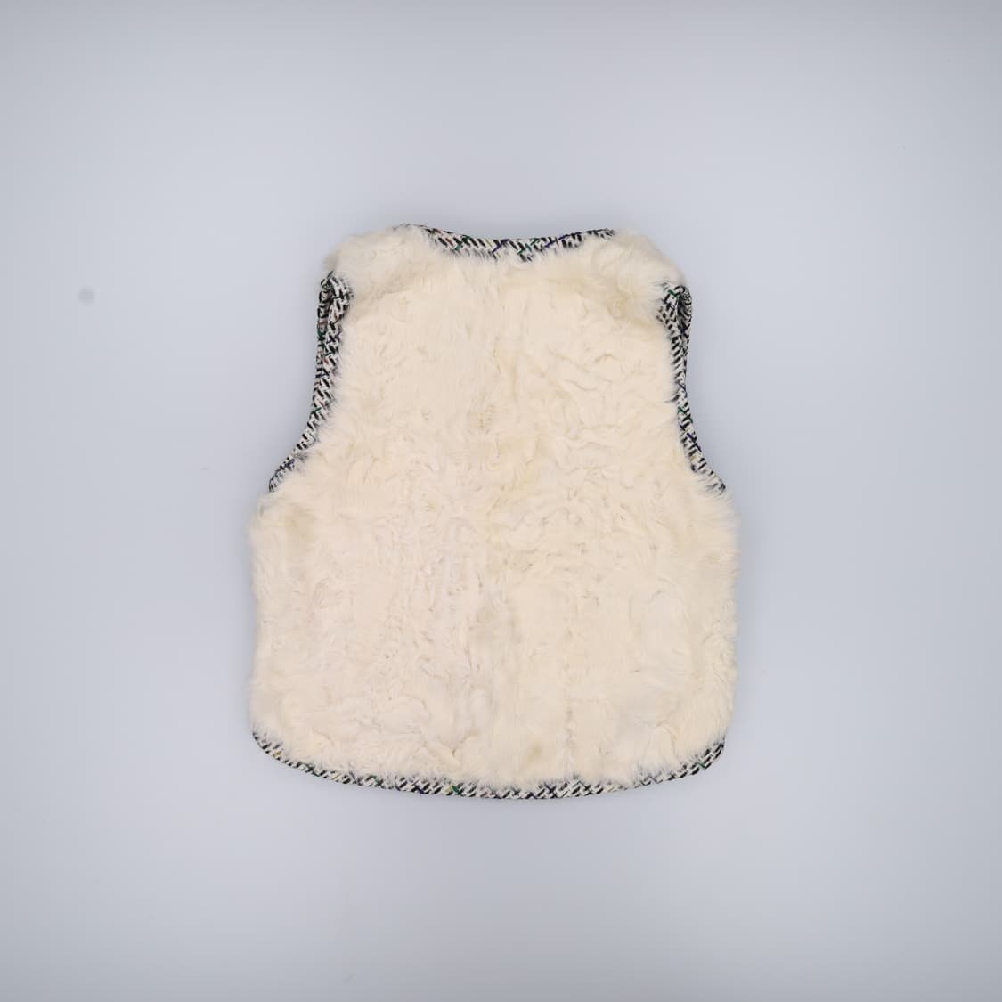 82 한섬오즈세컨 트위드 퍼 조끼 0401H1 상품이미지2