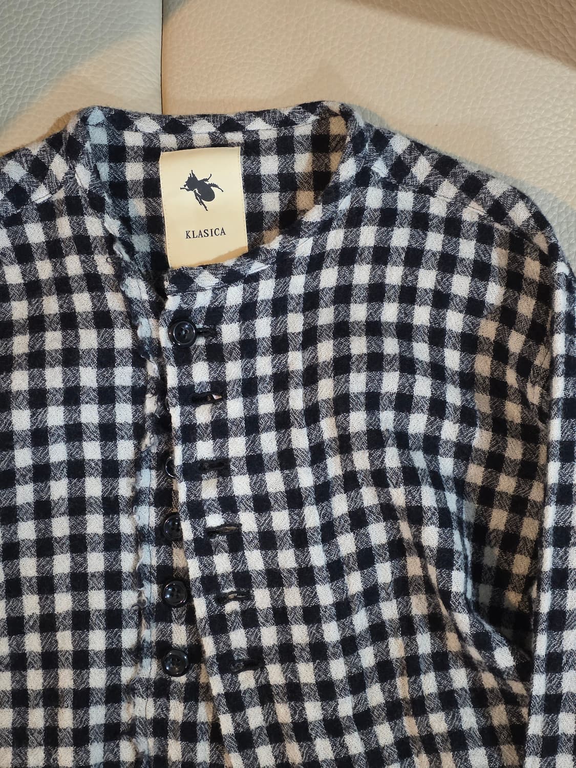 Klasica button check jacket 상품이미지4