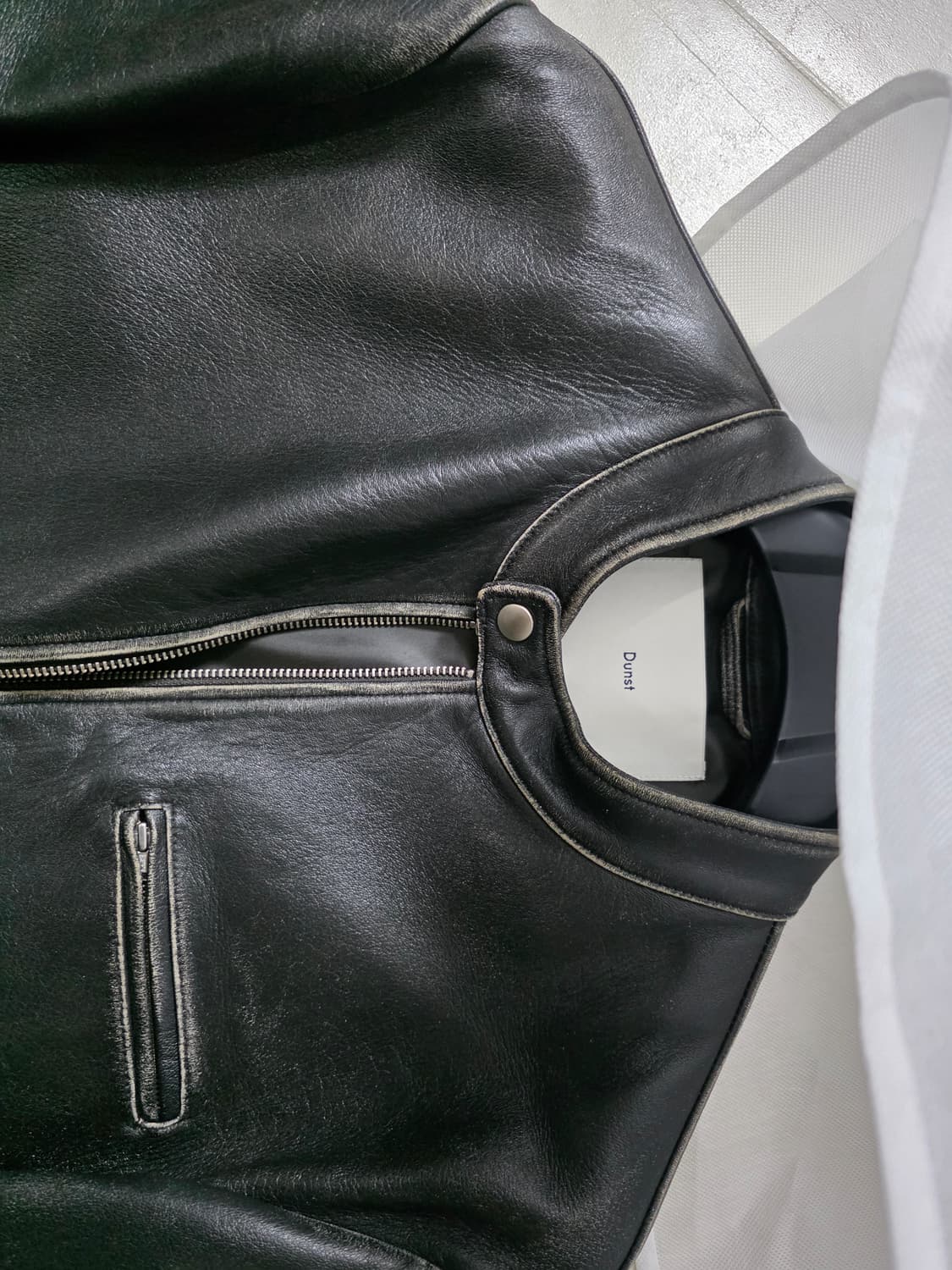 던스트 빈티지 브라운 램스킨 레이싱 자켓 M 상품이미지2