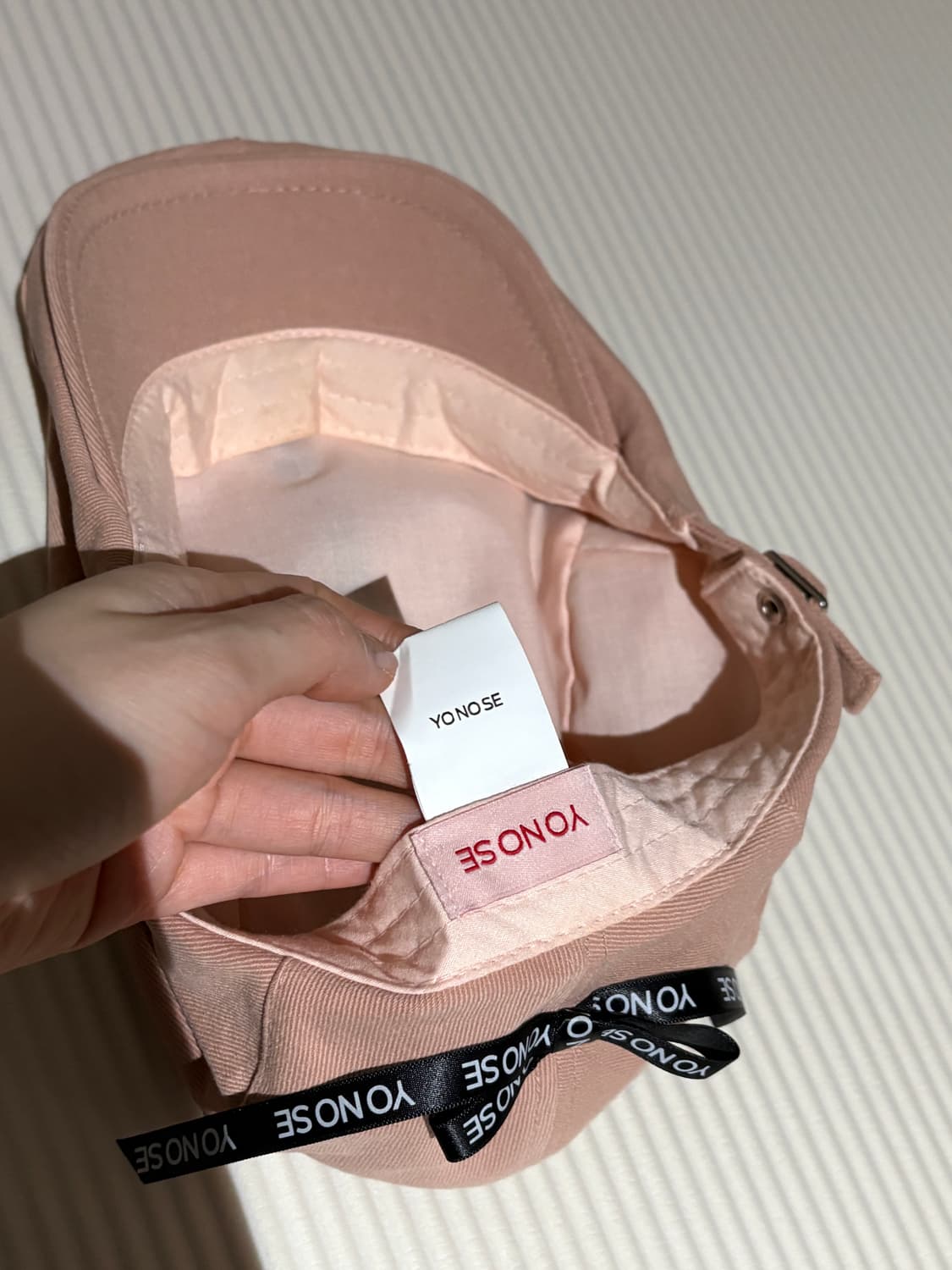 yonose 요노쎄 리본헌팅캡 핑크 상품이미지6