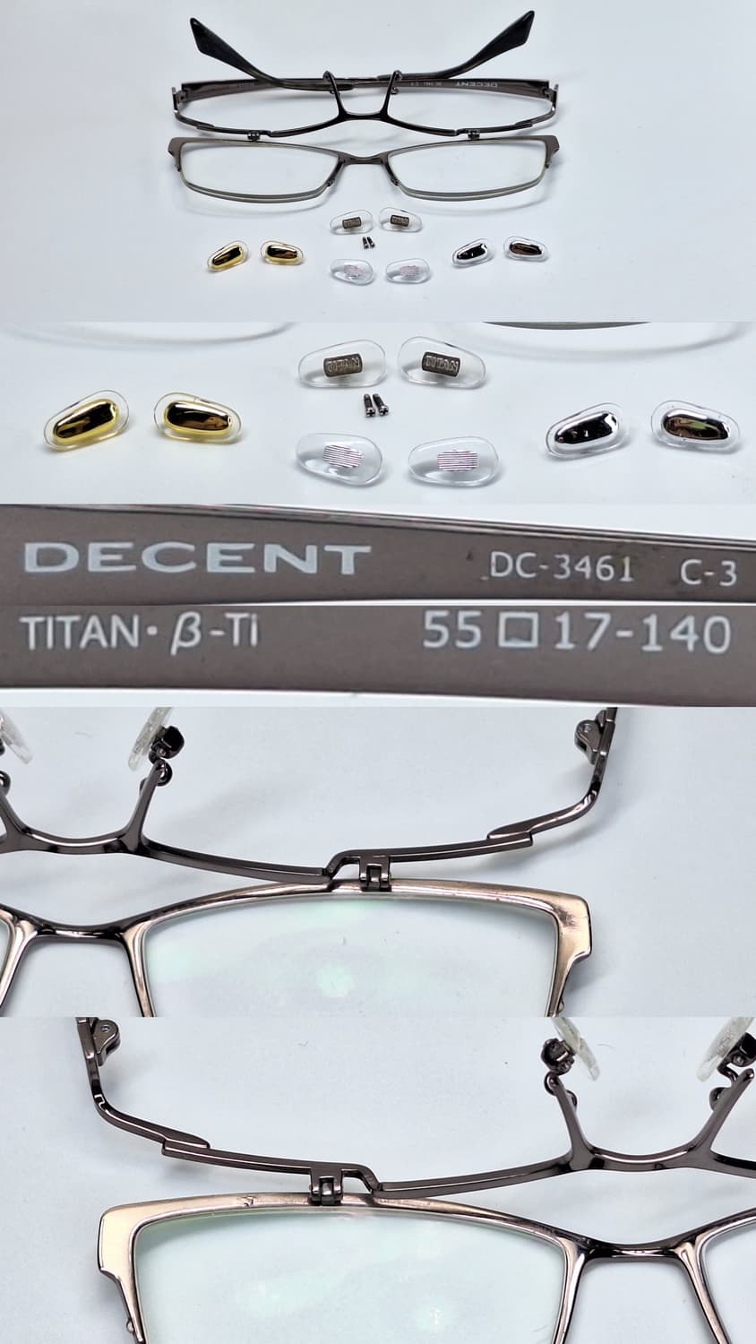 하세가와 DECENT DC-3461 반무테 플립업 안경 실버 기능성 낚시 상품이미지7