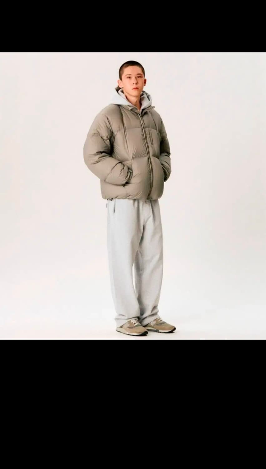 에스피오나지 웨이브 푸퍼다운 숏패딩 스톤그레이 M 상품이미지1