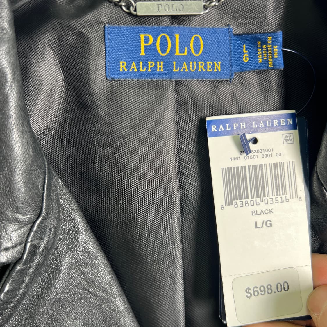 폴로 랄프로렌 램스킨 더블 라이더 자켓 L 상품이미지3