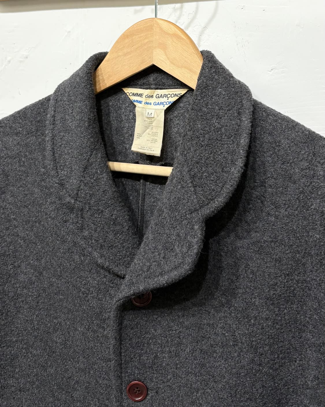 Comme des Garcons 꼼데가르송 그레이 하프 코트 상품이미지3
