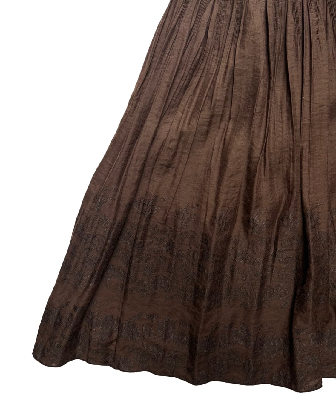 Brown stitchwork skirt 상품이미지2