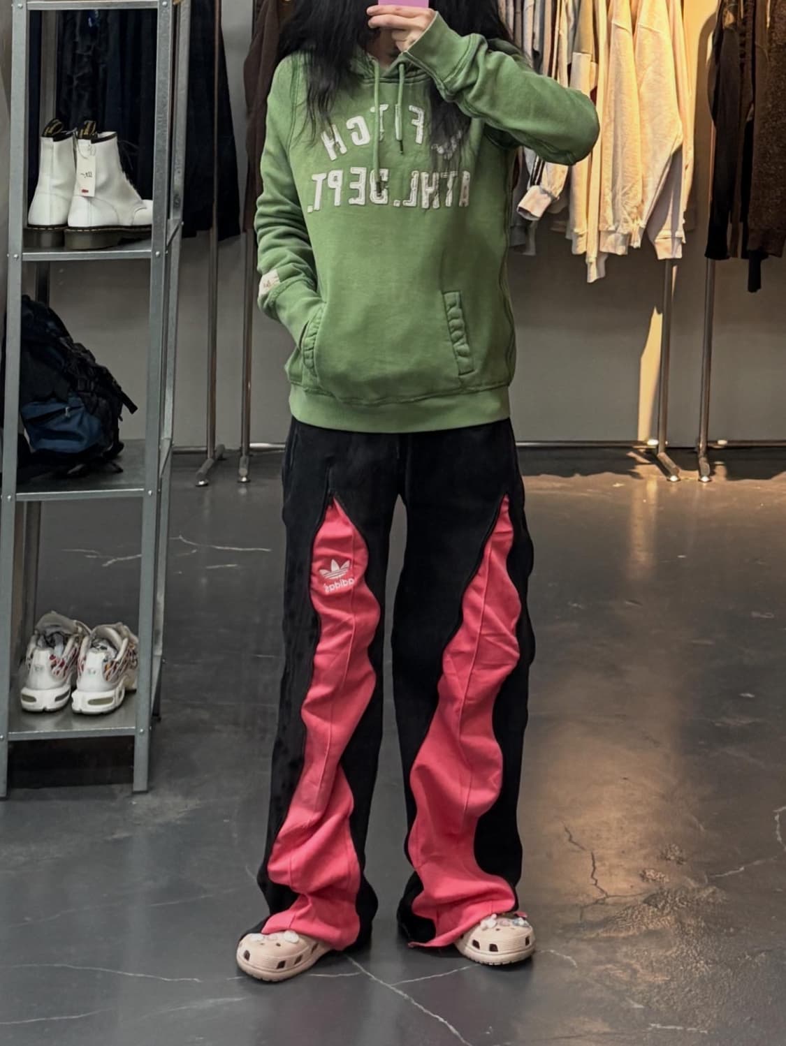 아베크롬비 그린 디스트레스드 후드티 A2732 상품이미지1