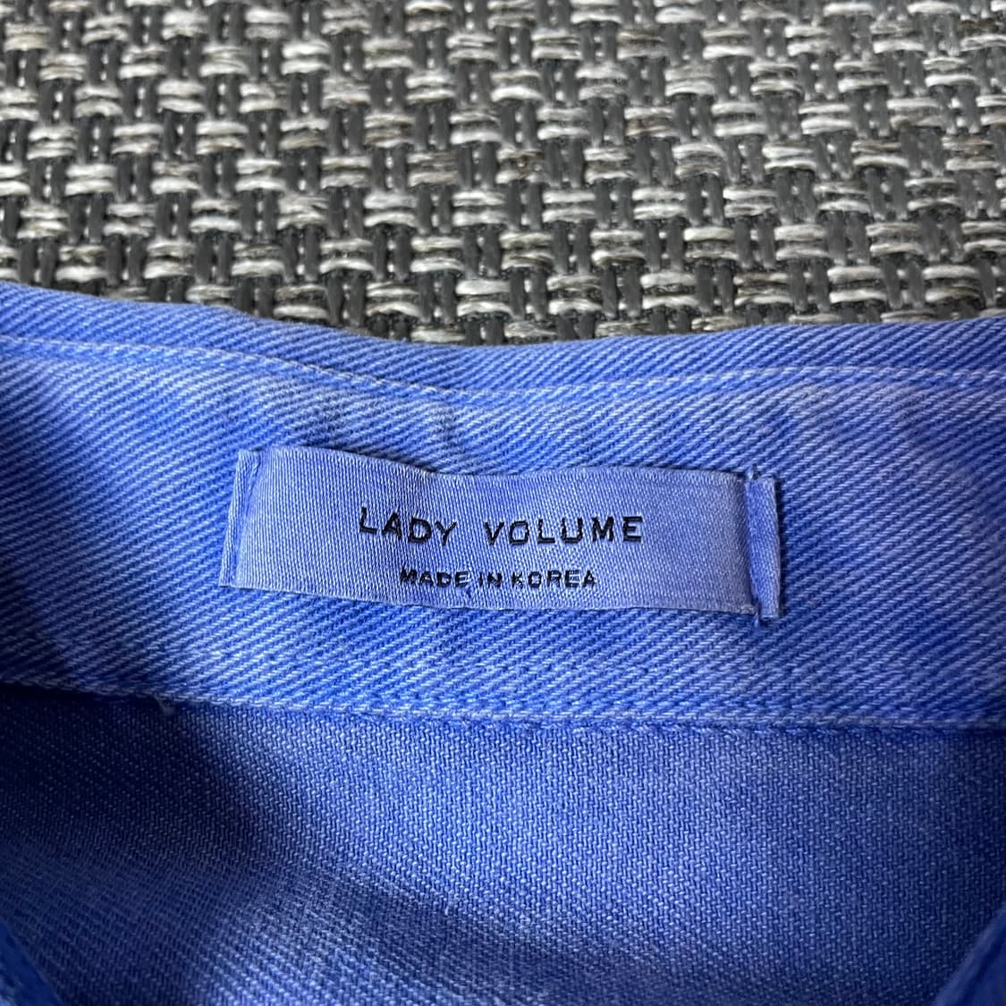 레이디볼륨 블루 투포켓 긴팔 데님 셔츠 자켓 상품이미지4