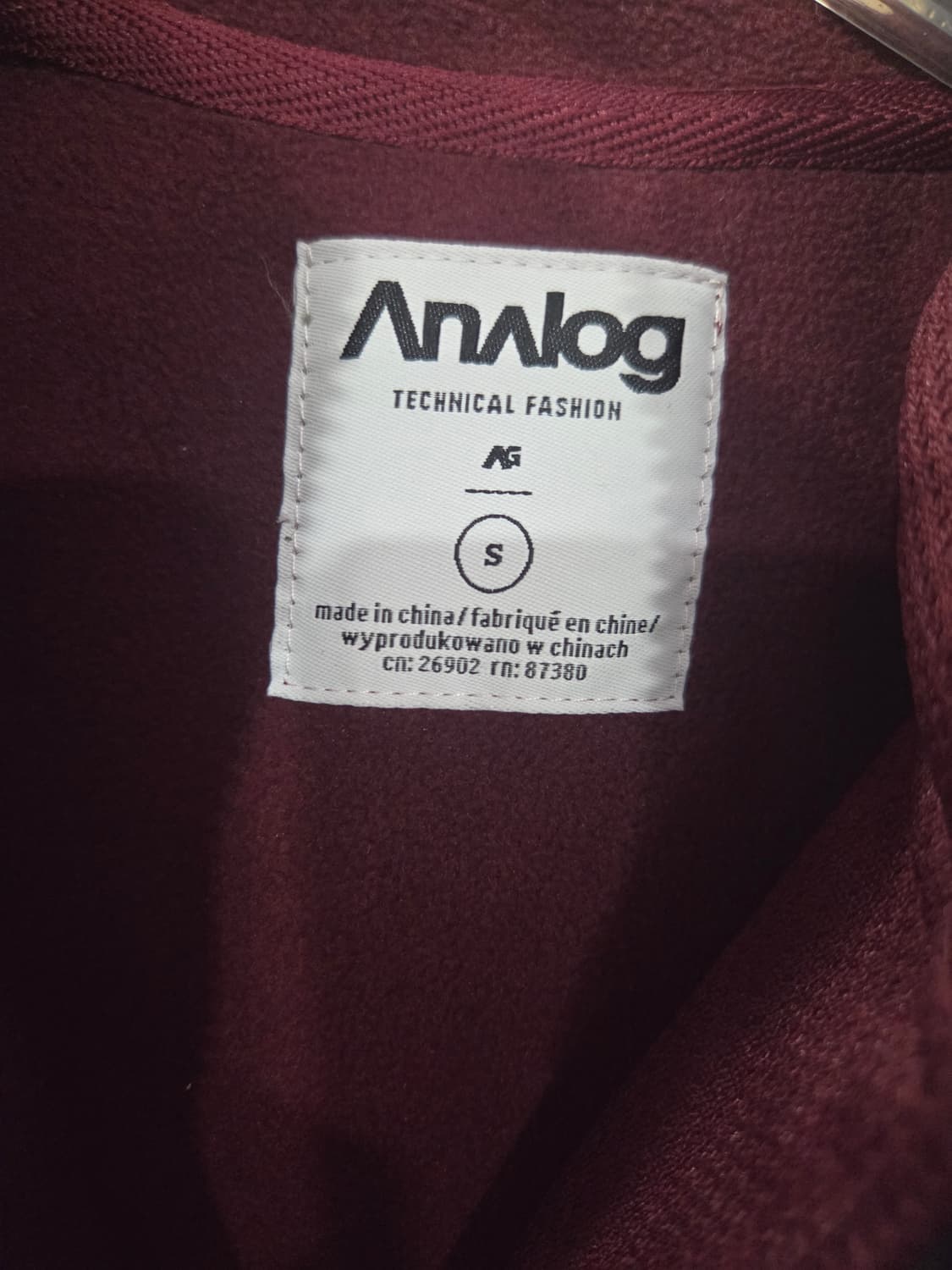 버건디 여성 후드집업 상품이미지3