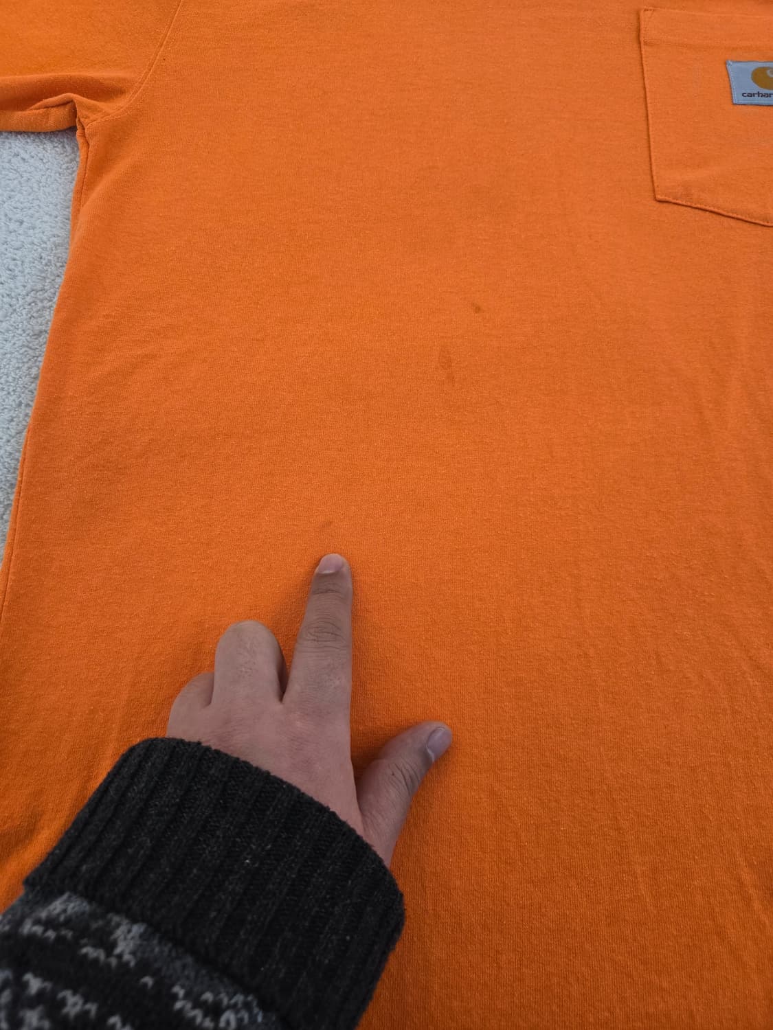 칼하트 포켓 반팔티 오렌지 S 상품이미지7