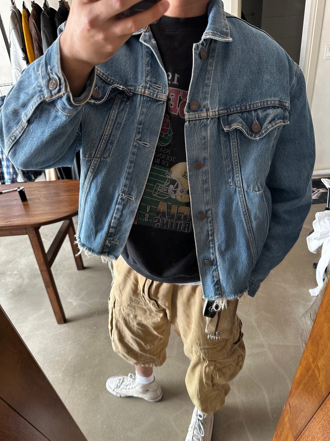 90s Levis 75525 컷오프 데님 트러커 자켓 canada 상품이미지2
