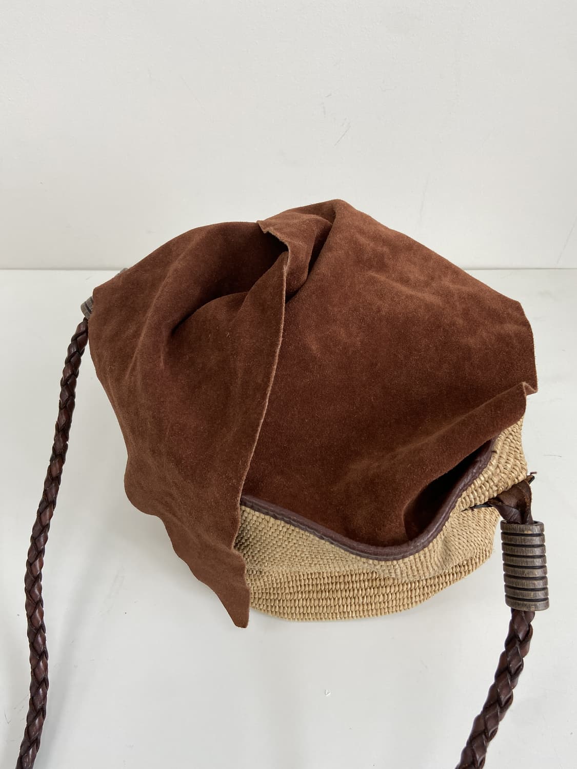 Straw Basket & Leather 숄더백 상품이미지6