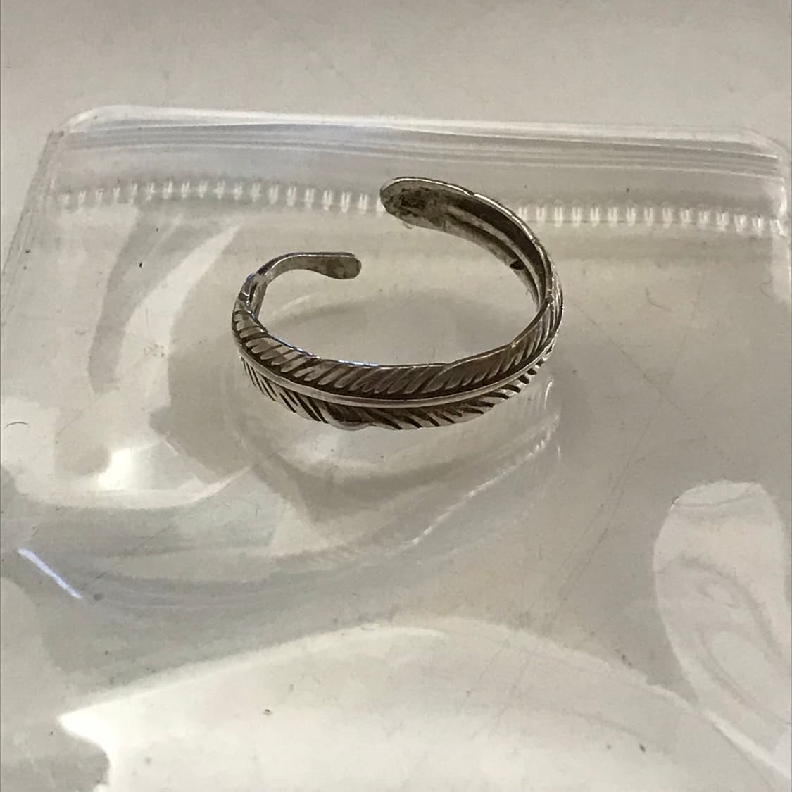 실버 925 깃털 페더링 오픈링 상품이미지1