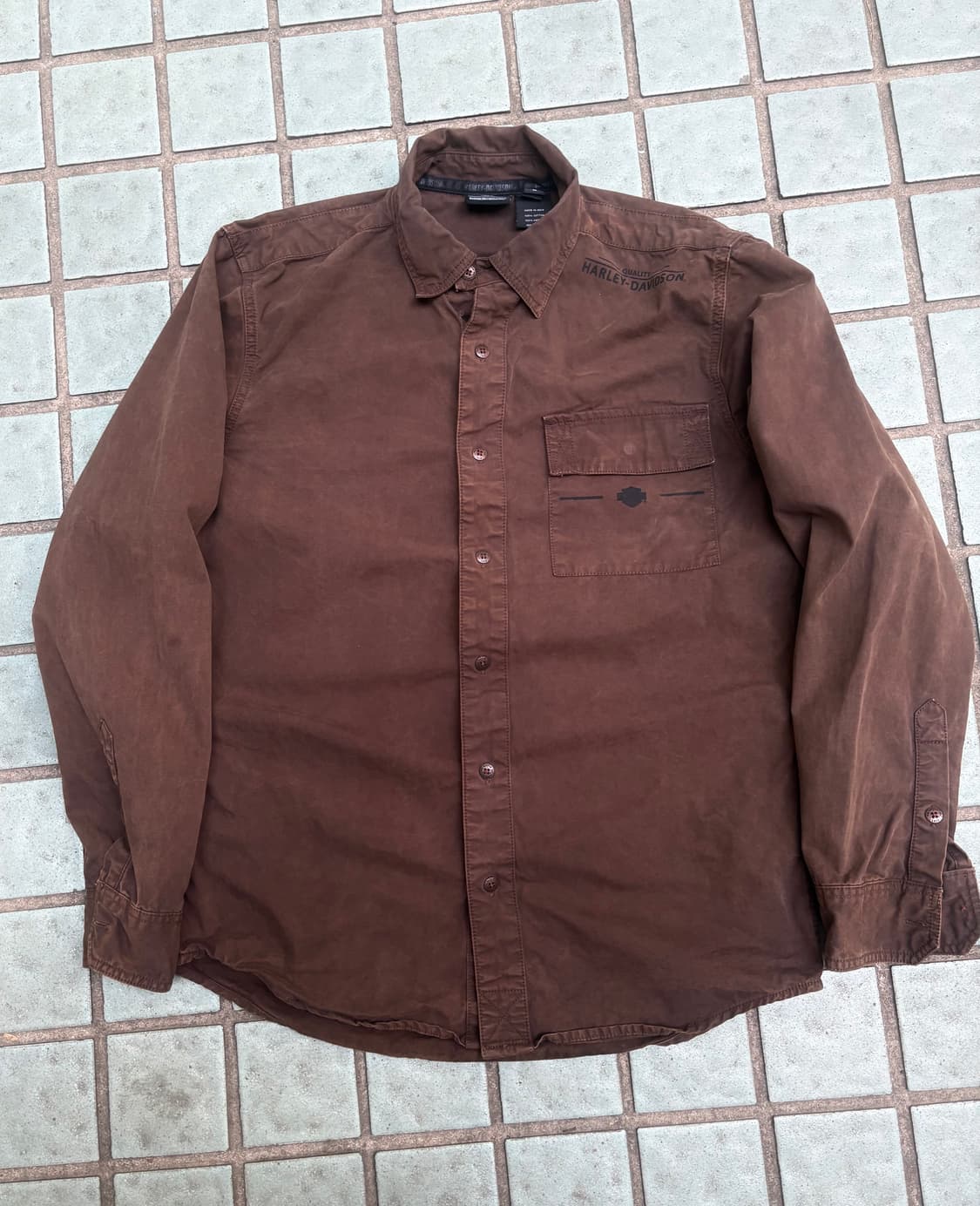 할리데이비슨 헤비 브라운 셔츠 M 상품이미지1