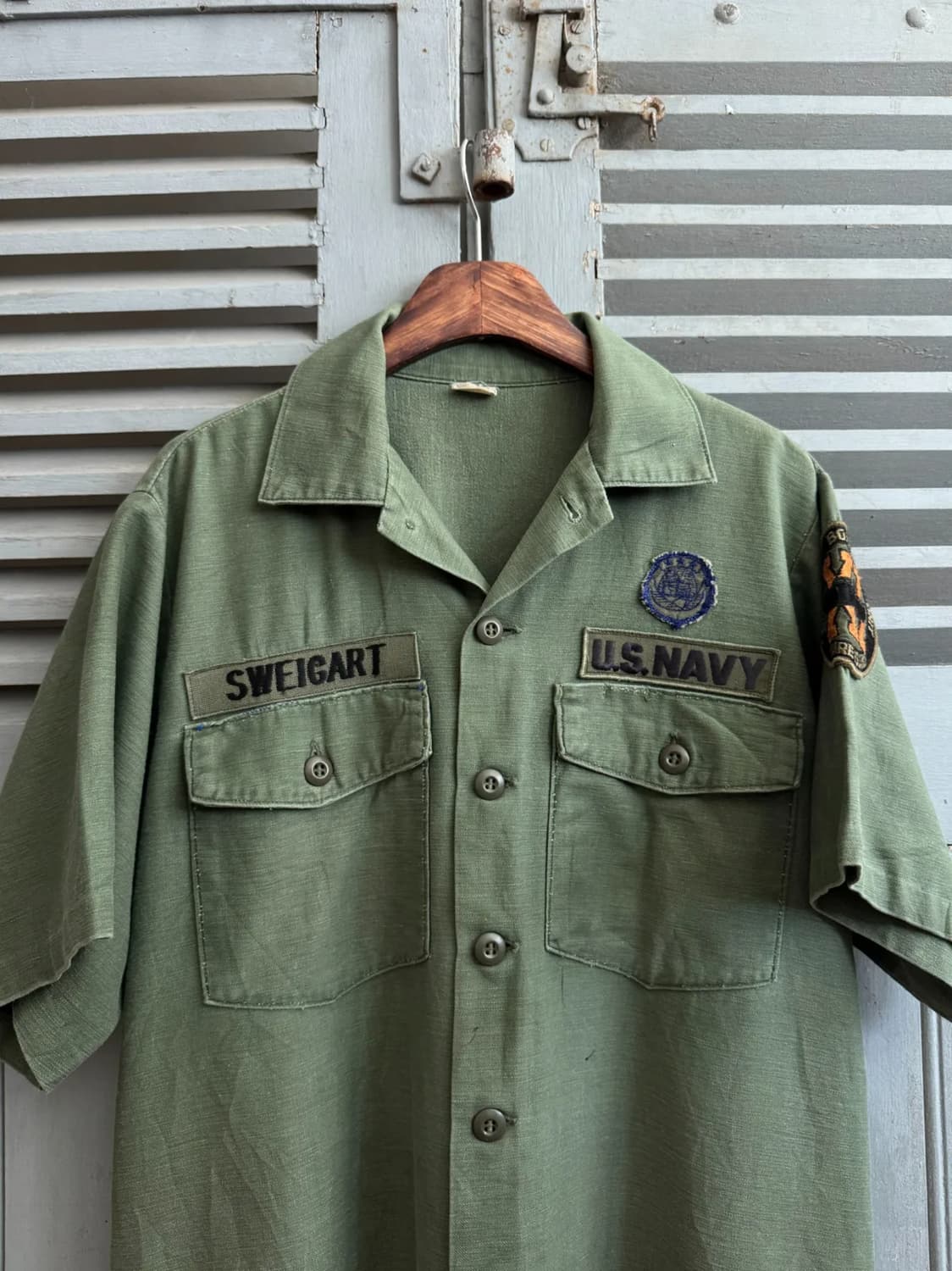 [M]70's U.S NAVY OG-507 밀리터리 셔츠 상품이미지1