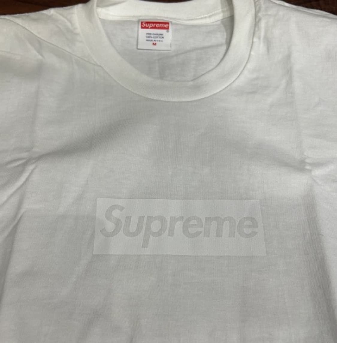 [M]슈프림 토날 박스로고 티셔츠 화이트 - 23SS 상품이미지1