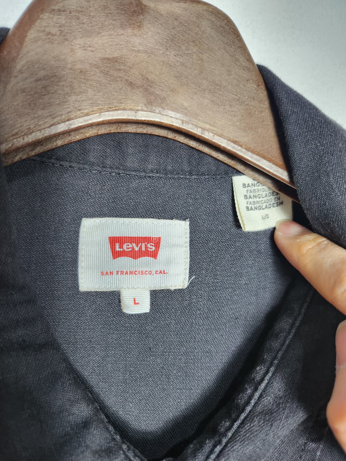 리바이스 블랙 데님 웨스턴 셔츠 상품이미지3