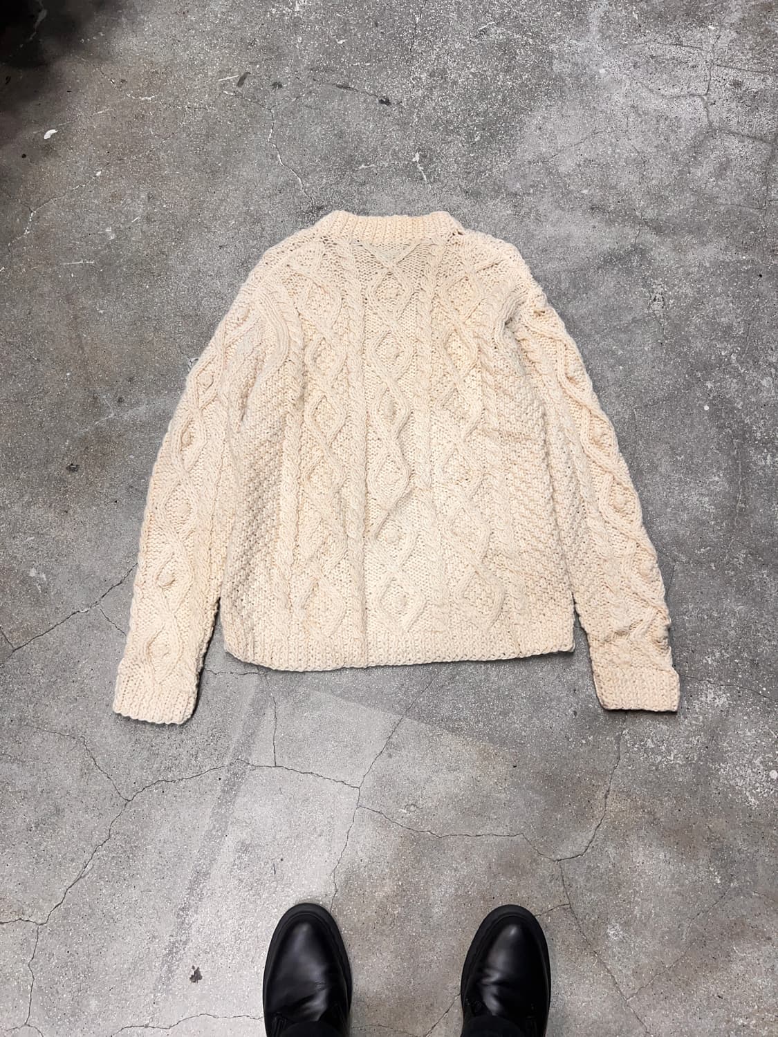 60‘s 피셔맨 버진 울 핸드메이드 니트 상품이미지4
