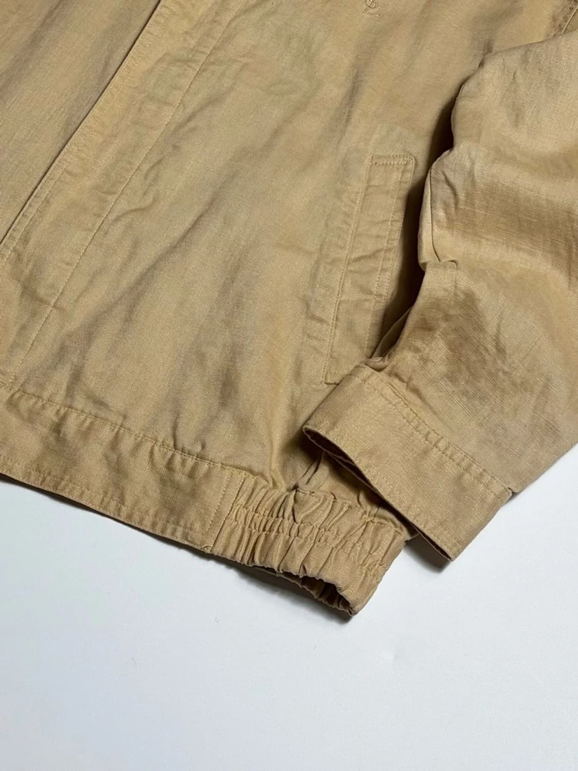입생로랑 00's 자수 로고 린넨 블루종 자켓 R1816 상품이미지3