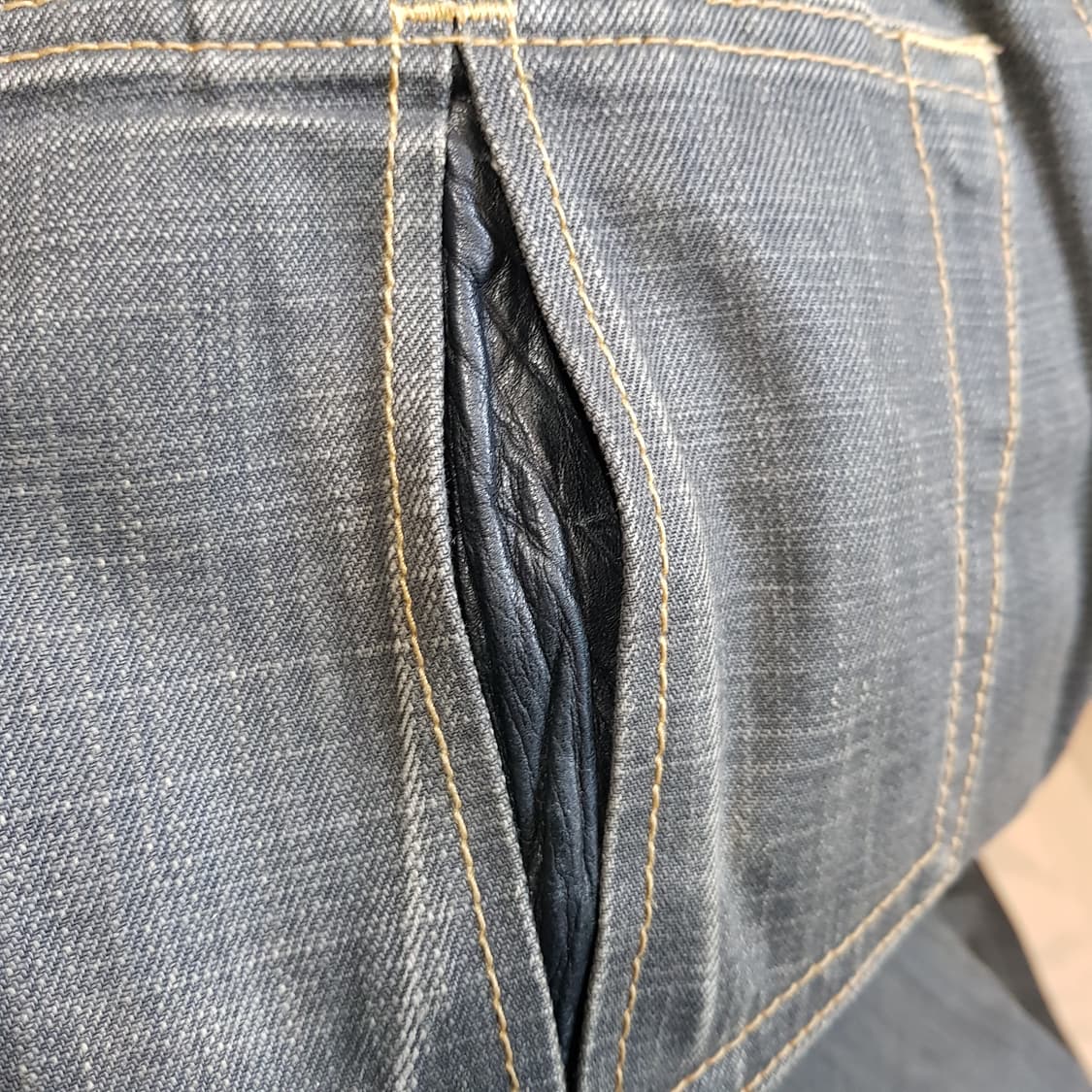 31인치/일본 Celt&Cobra 가죽포켓파이핑 데님/토404-31 상품이미지6