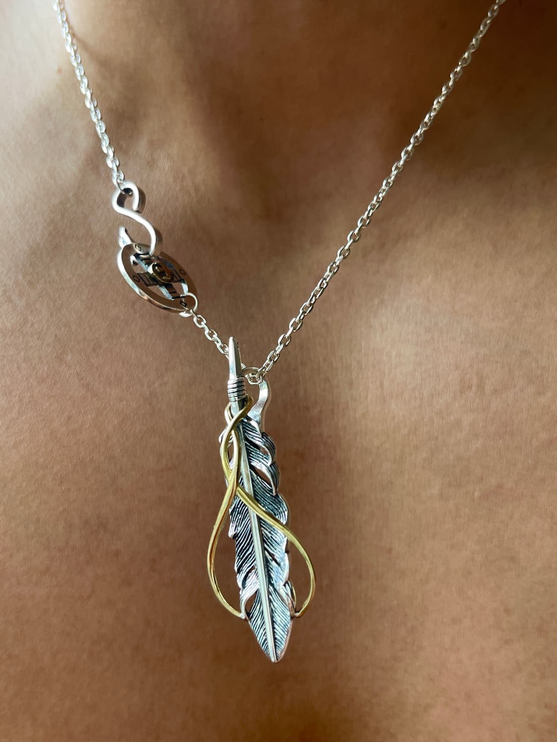 Quiet Wing Necklace 실버 925 팬던트 깃털목걸이  상품이미지5