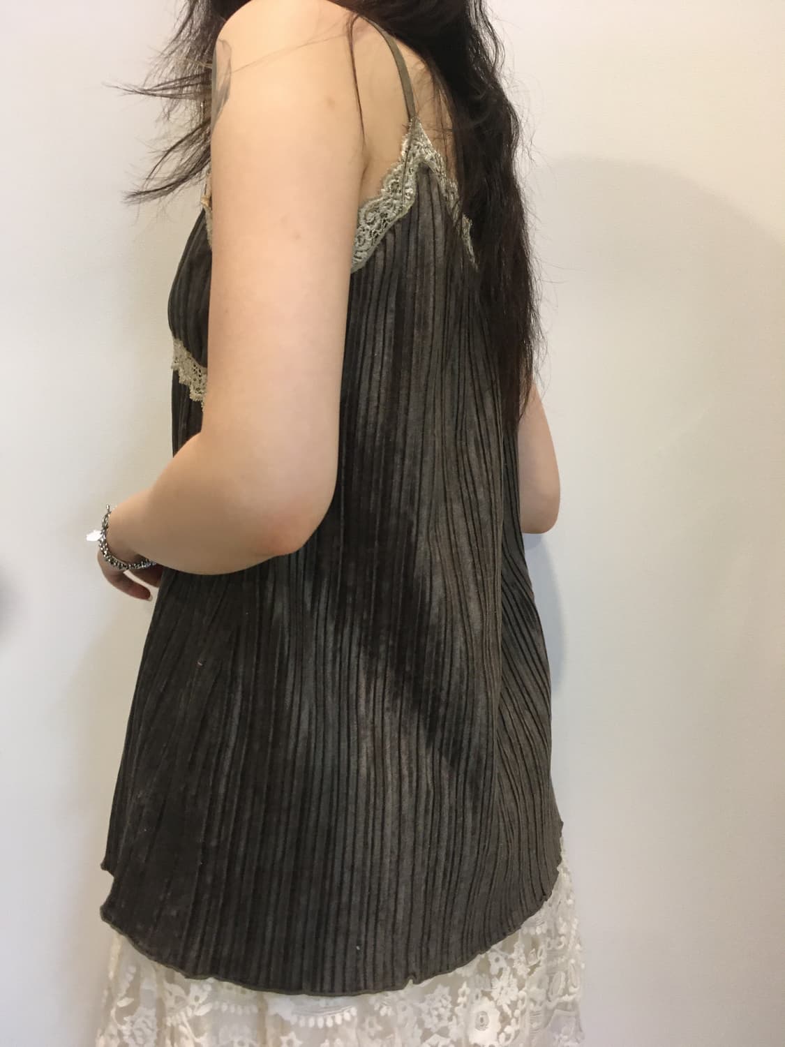 일본빈티지 카키 모리 슬리브리스 상품이미지4