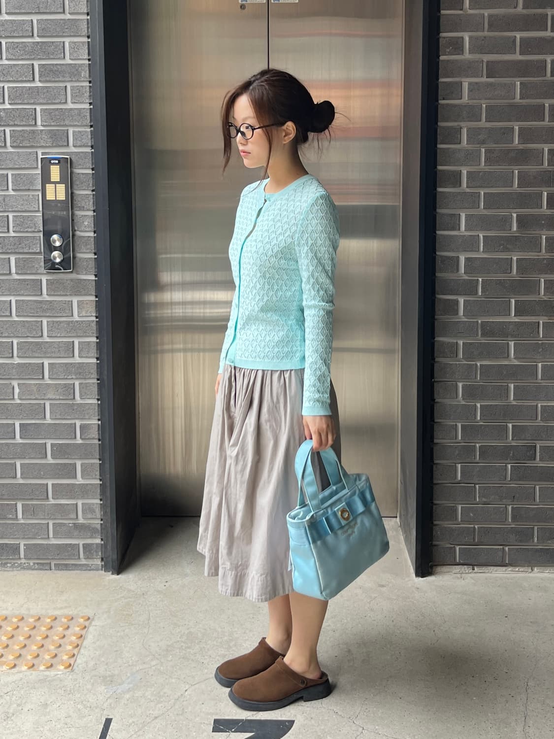 Courreges 꾸레쥬 로고 버튼 가디건 상품이미지6