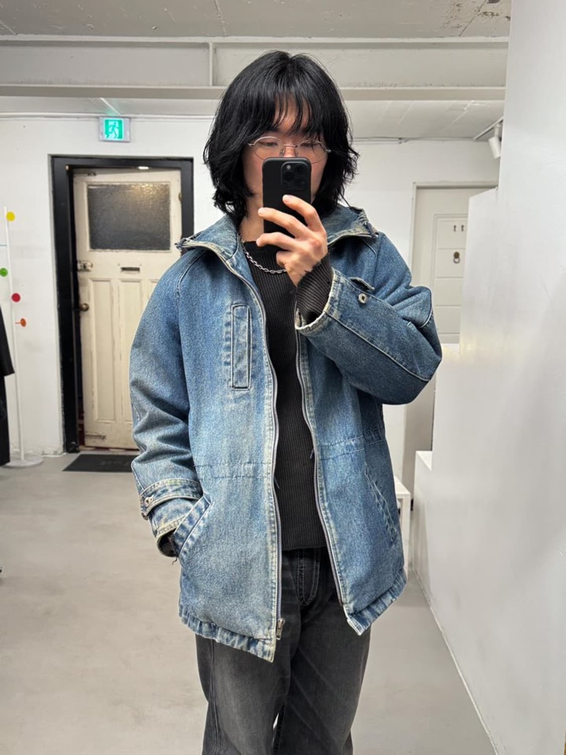 데님 후드 자켓 상품이미지7