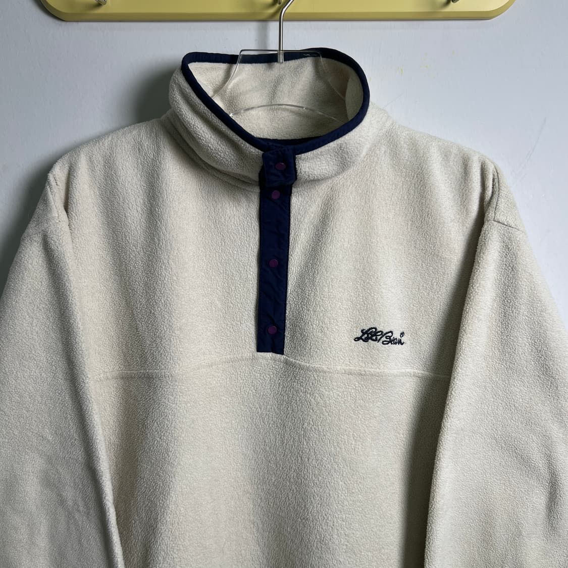 90's 엘엘빈 스냅 풀오버 플리스 M 상품이미지4