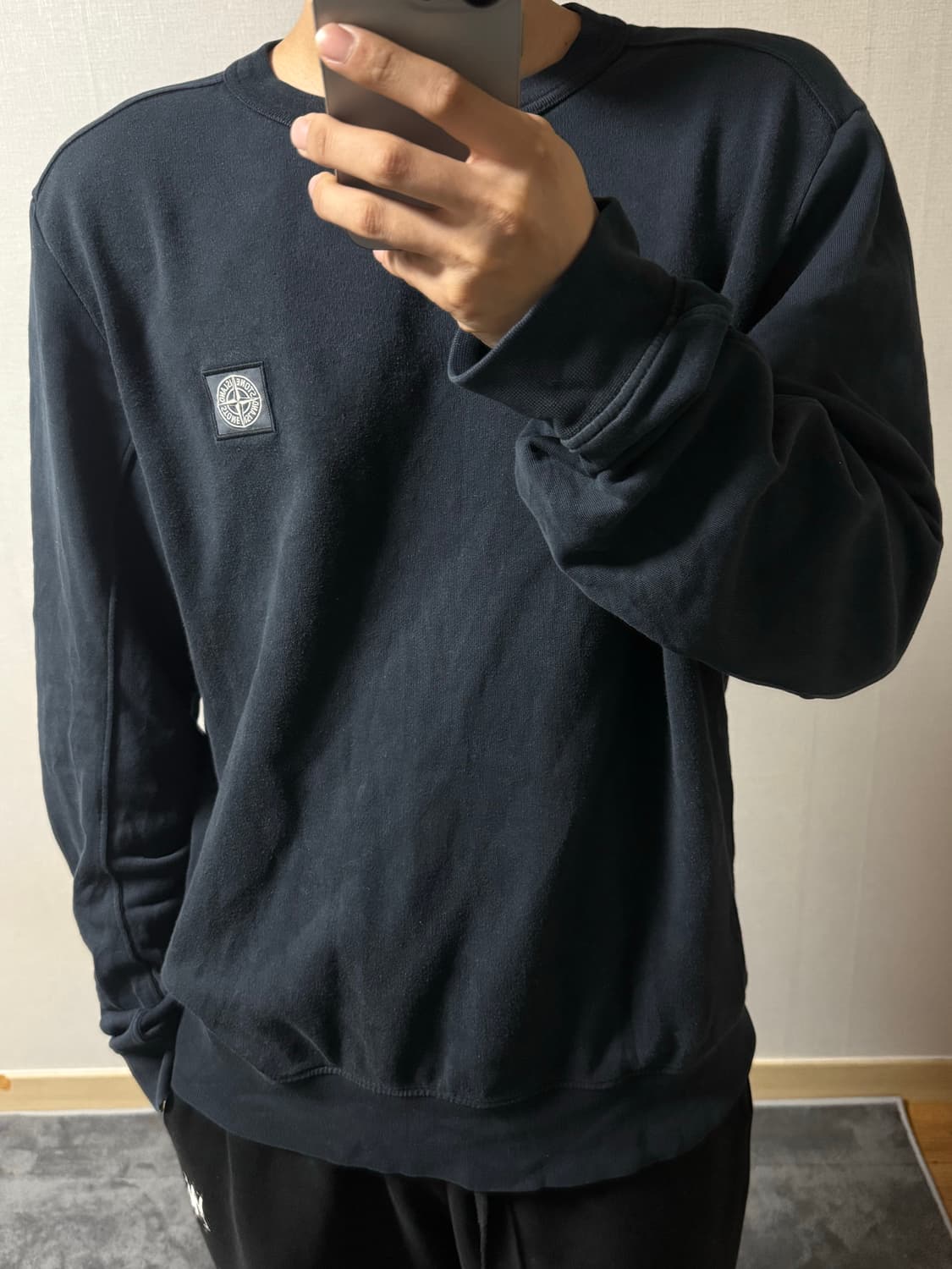 착샷O 스톤아일랜드(Stone Island) 로고 패치 맨투맨 XL 정품 상품이미지5