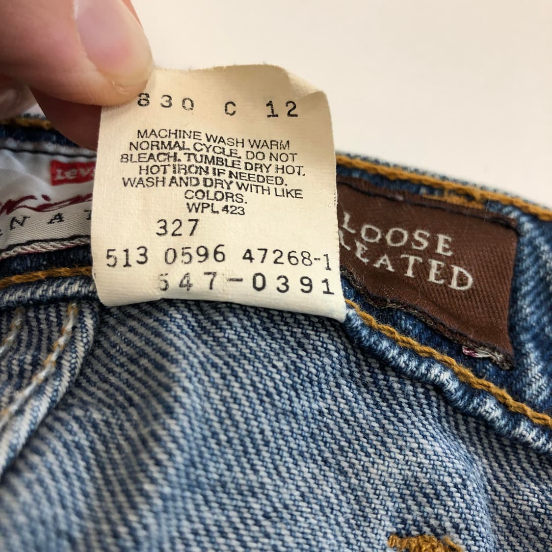 90s USA 리바이스 547 오렌지탭 루즈핏 청바지 34 인치 상품이미지6