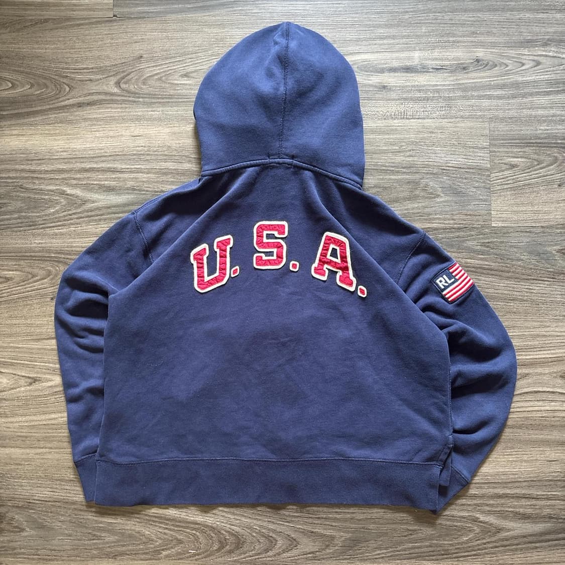 폴로 랄프로렌 빅포니 성조기 후드 집업 상품이미지4
