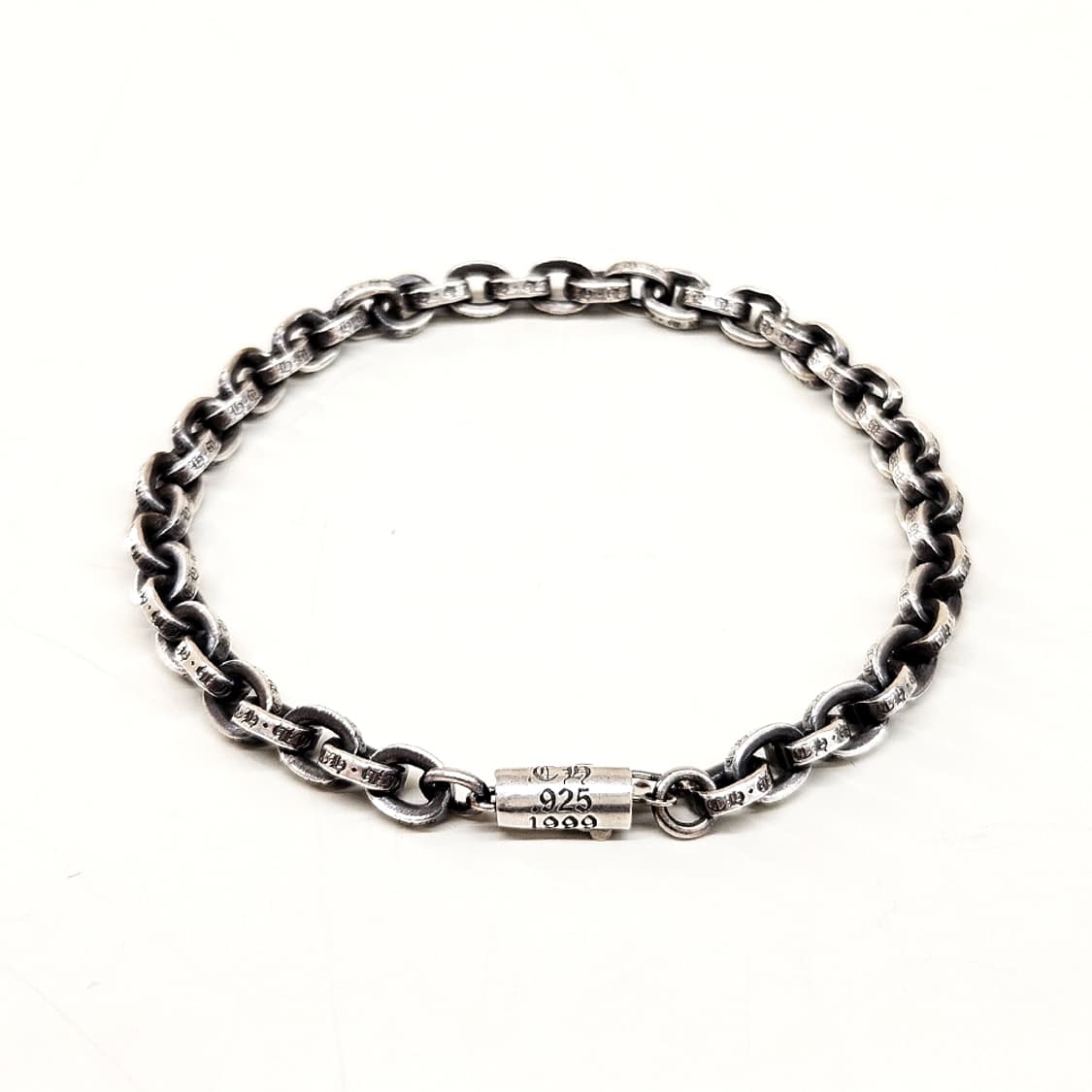 [7인치] 크롬하츠 페이퍼체인 팔찌 B1125C249 상품이미지4