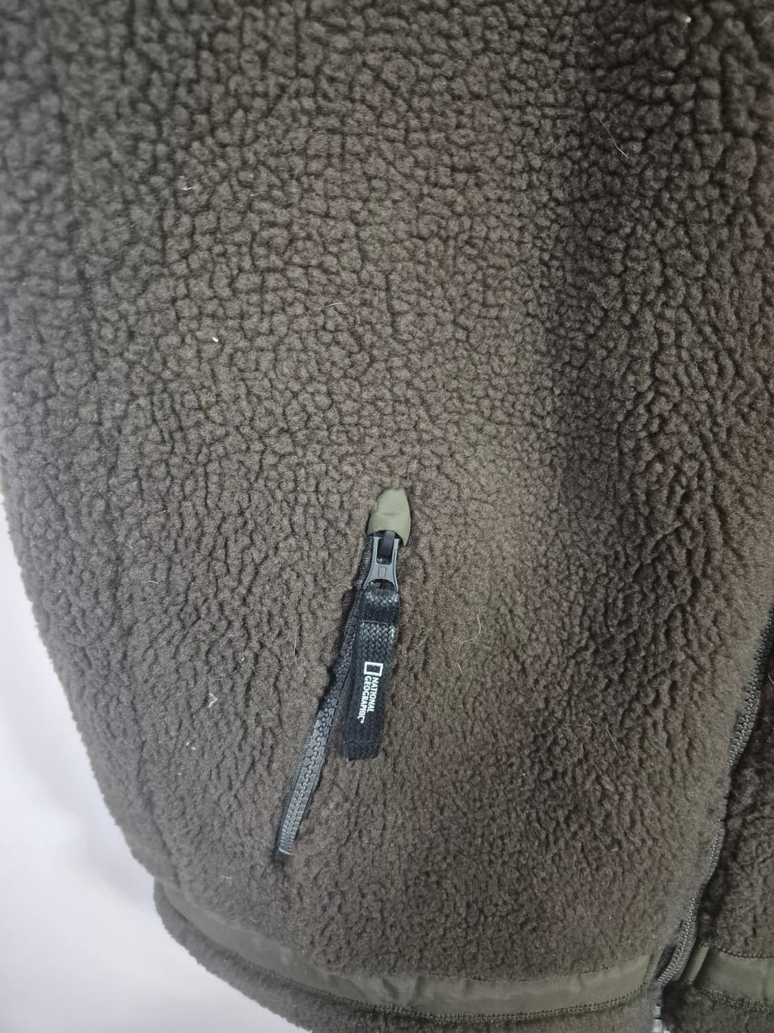 내셔널지오그래픽 양털 조끼 카키 상품이미지7