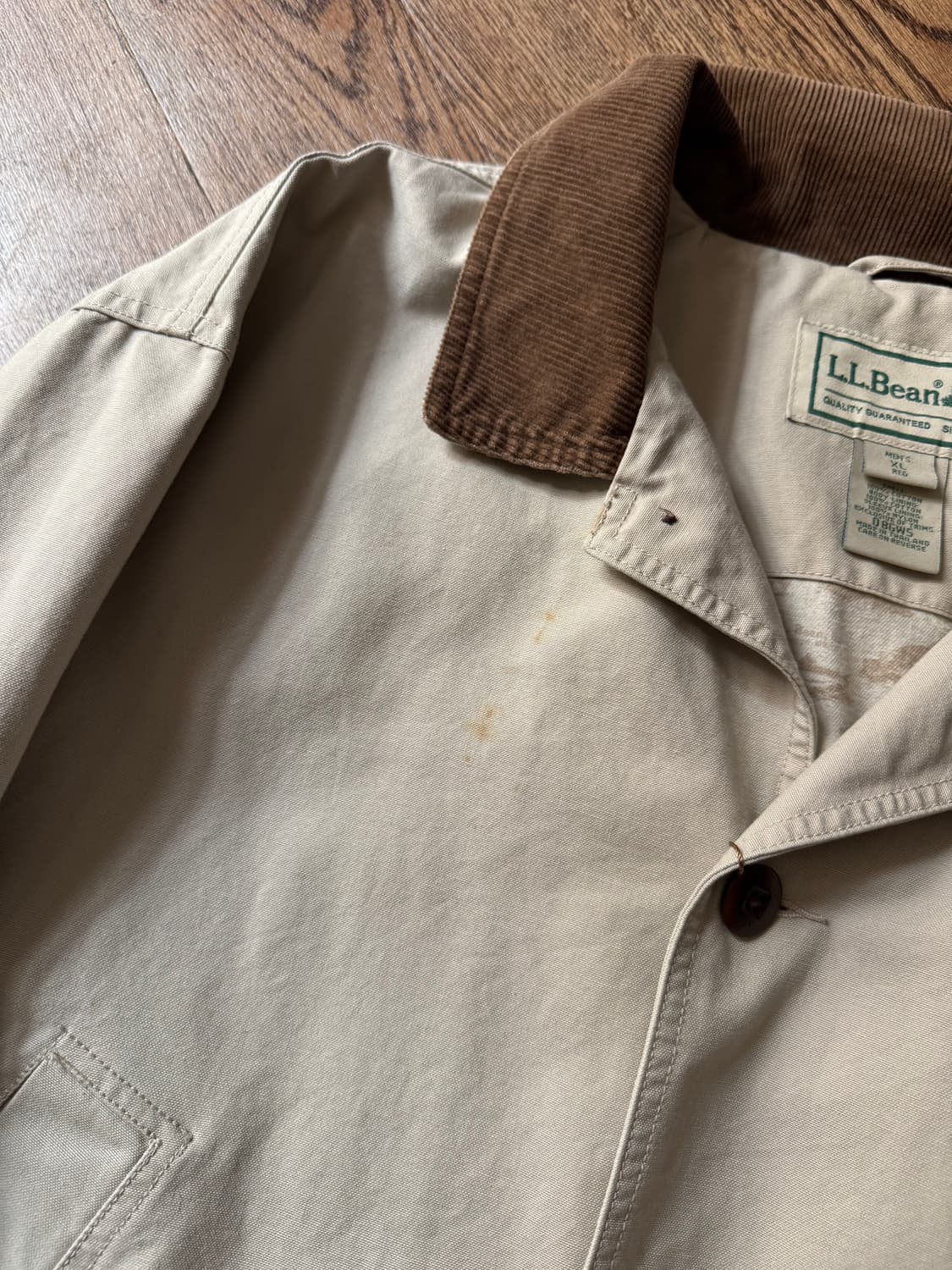 [XL]엘엘빈 USA 패턴 라이닝 아이보리 헌팅 자켓 상품이미지3