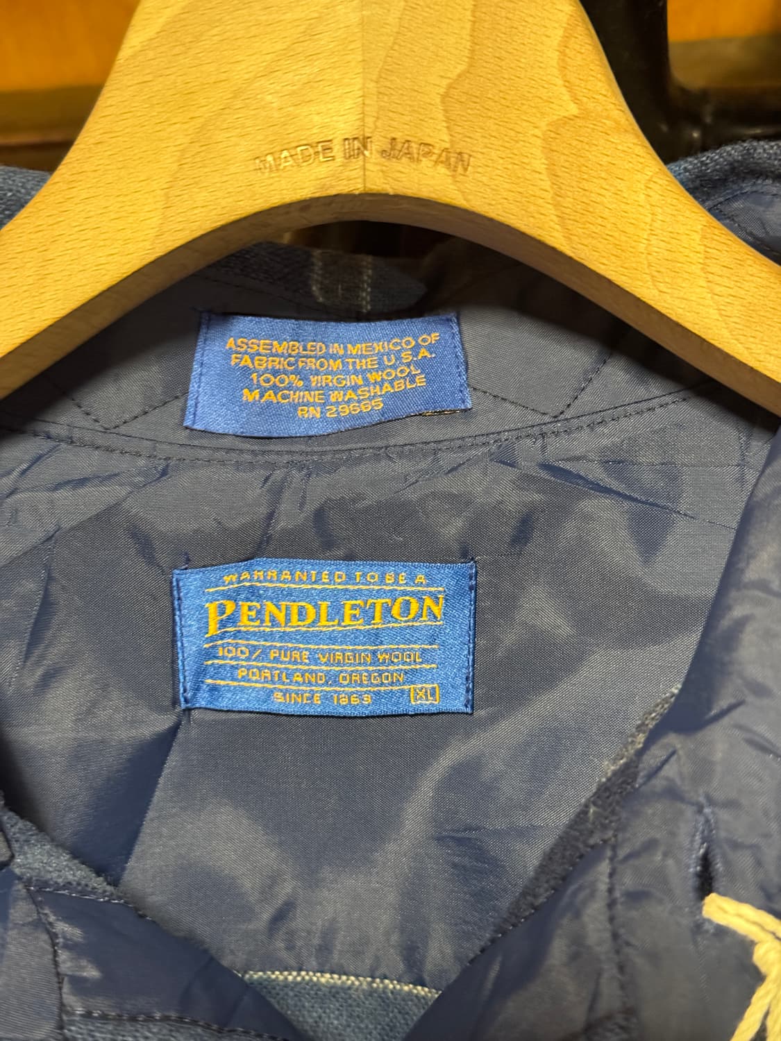 90s 펜들턴 울플란넬 체크셔츠 (XL) 상품이미지5