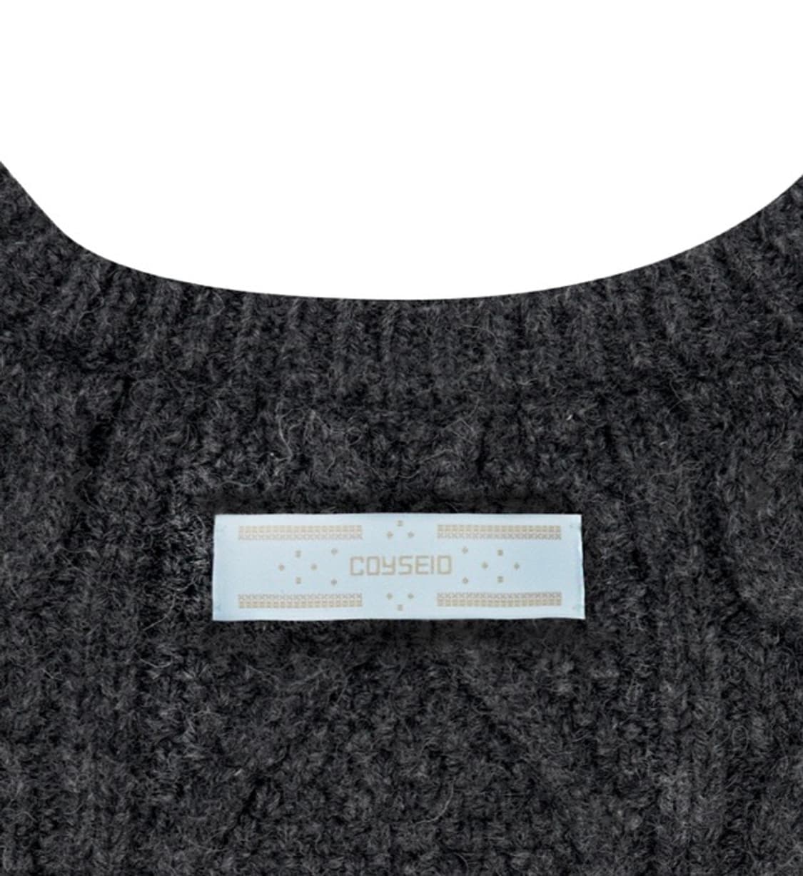 코이세이오 폼폼 케이블 니트 차콜 상품이미지2