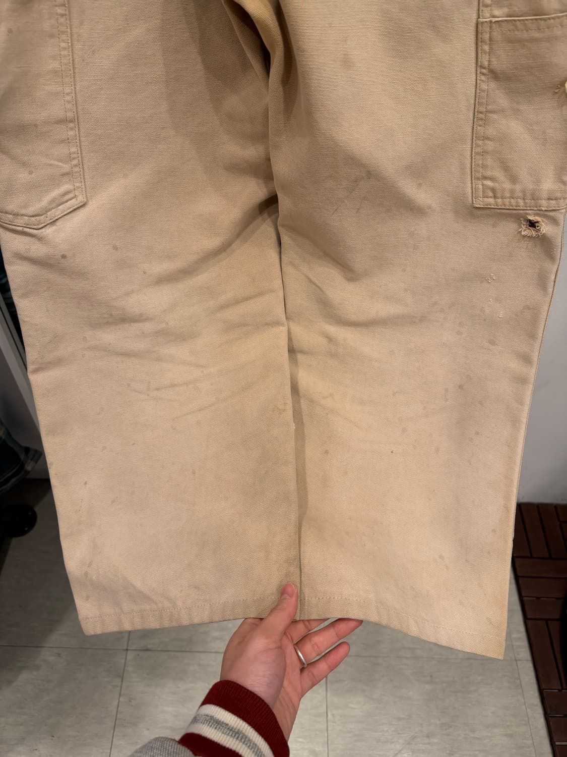 90s Carhartt 칼하트 덕 캔버스 더블니 카펜터 워크팬츠 (31) 상품이미지6