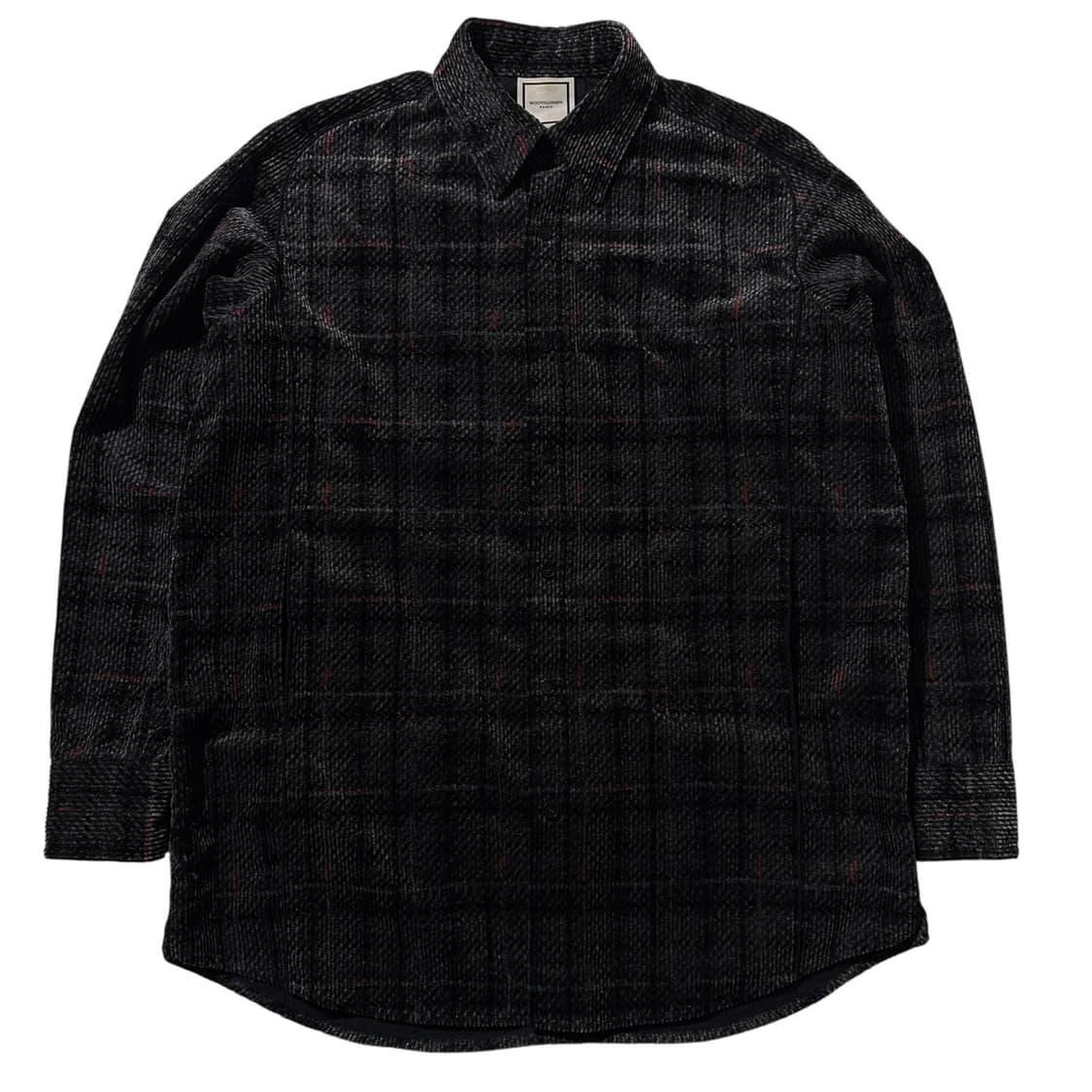 우영미 코듀로이 체크 셔츠 상품이미지1