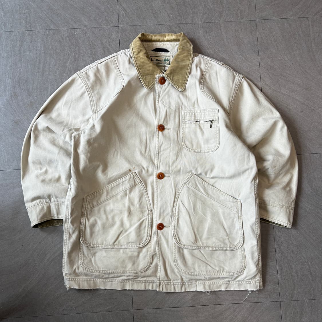 L.L.bean 엘엘빈 아이보리 헌팅 자켓 상품이미지1