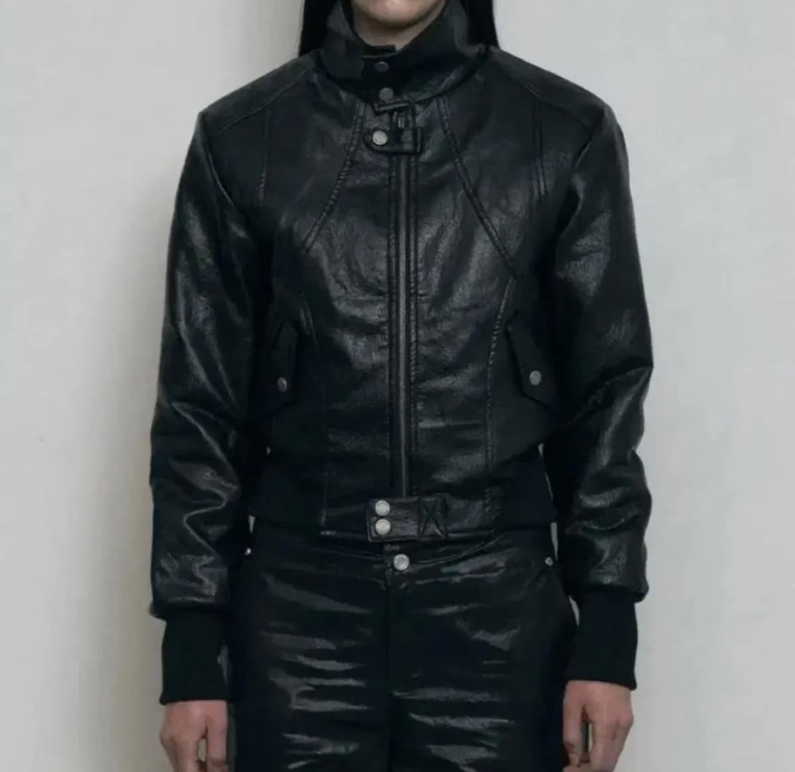 보헤미안서울 하이넥 모토 자켓 슬림핏 상품이미지1