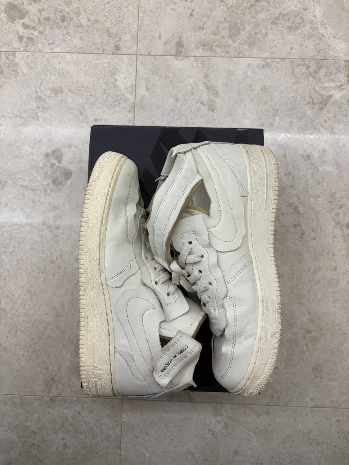 꼼데가르송 옴므 플러스 에어포스 미드 화이트 280 상품이미지3