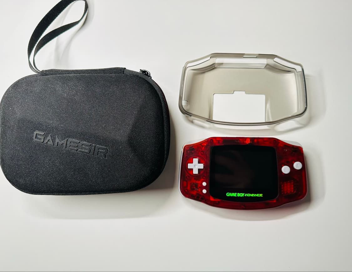 닌텐도 GBA 게임보이 어드밴스 IPS 백라이트 클리어 레드 판매 상품이미지2