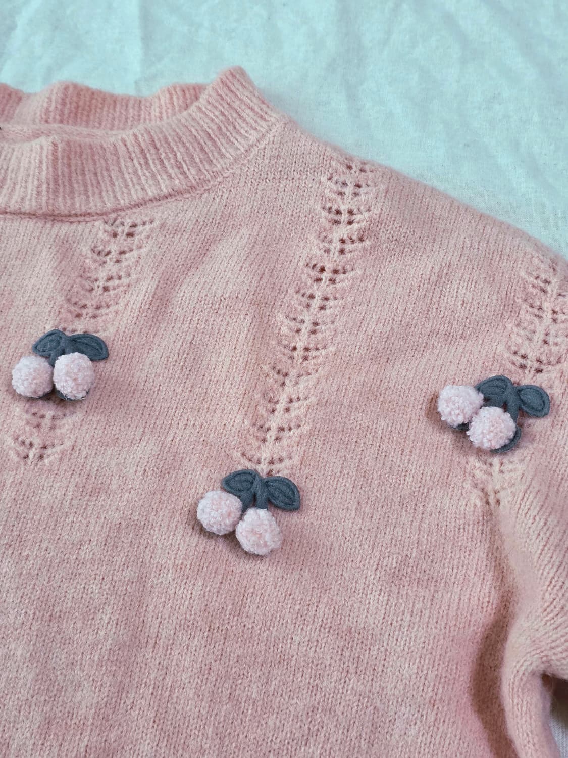 모리걸 폼폼 체리 빈티지 니트 상품이미지6