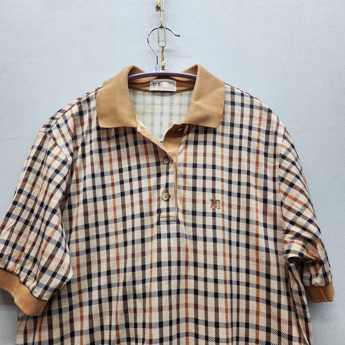 닥스골프 로고 시그니처 패턴 반팔카라 M 상품이미지2