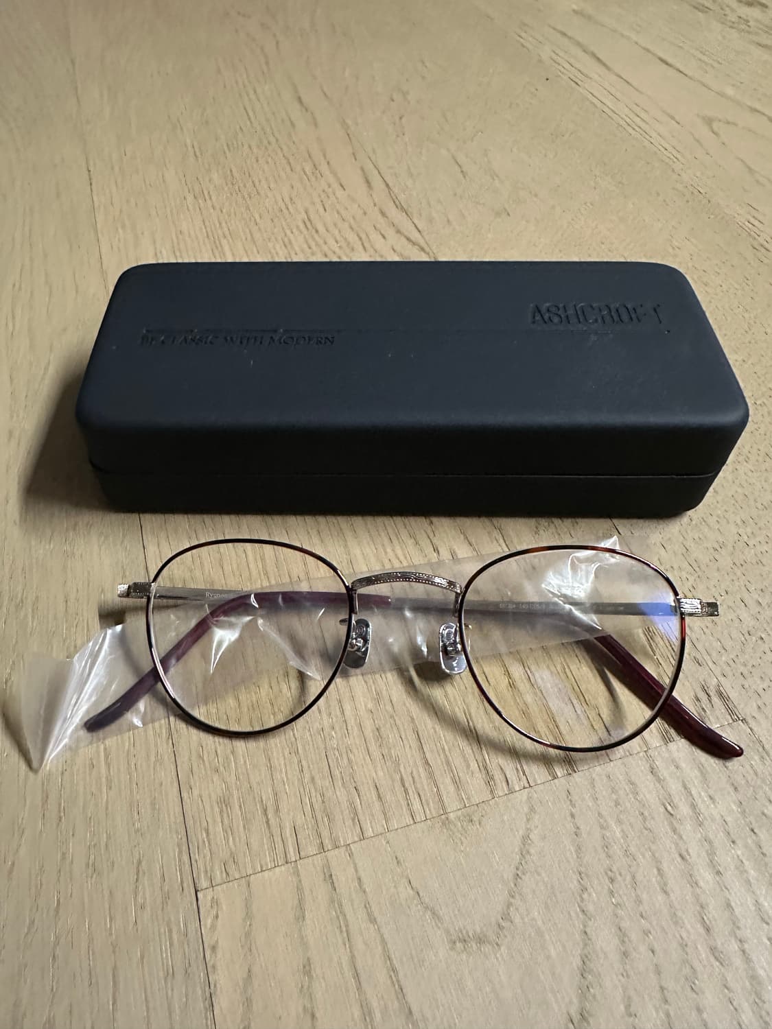 애쉬크로프트 류노스케(헤리티지) 화이트골드&마호가니림 45 size 상품이미지1