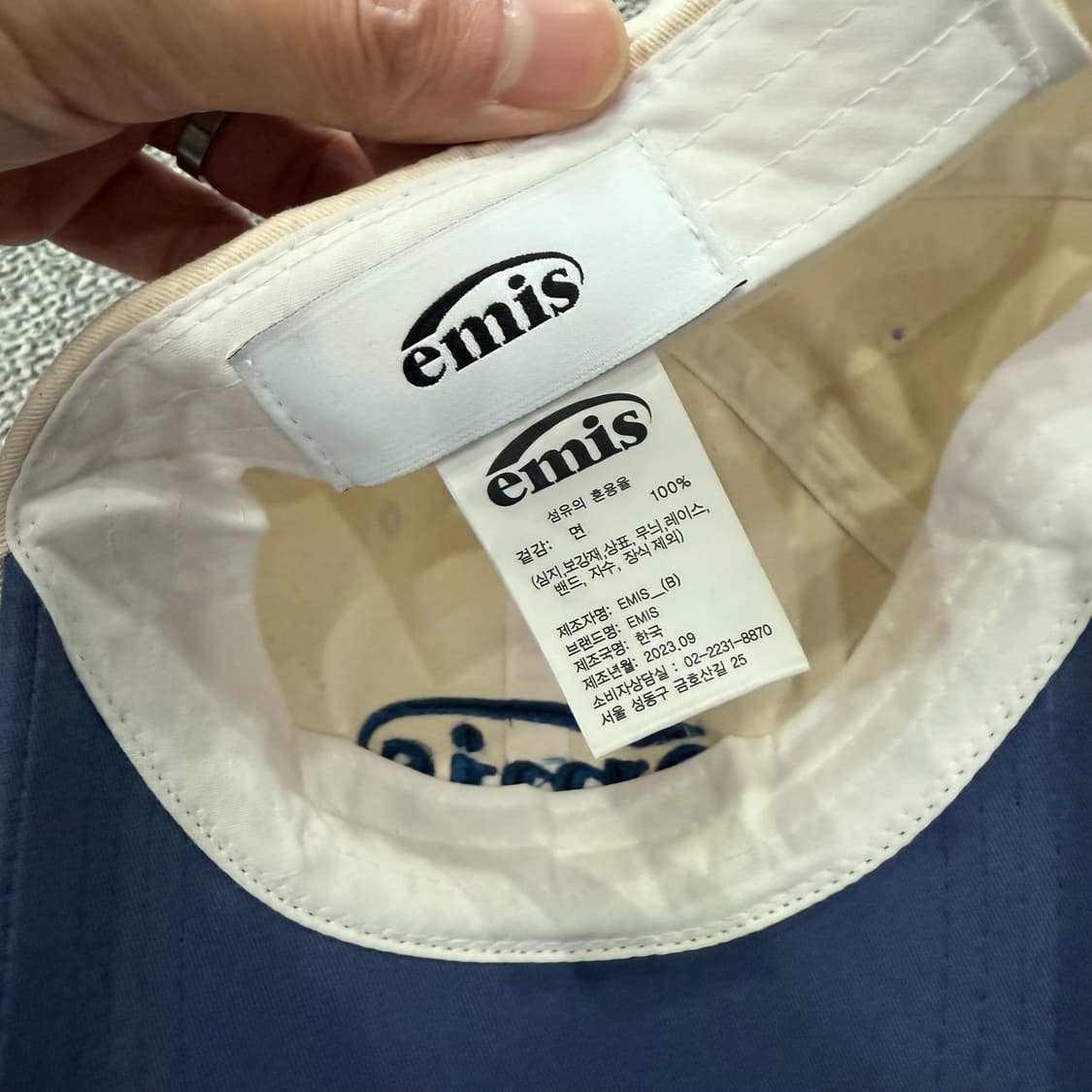 F 이미스 EMIS 뉴 로고 투톤 볼캡 모자 상품이미지8