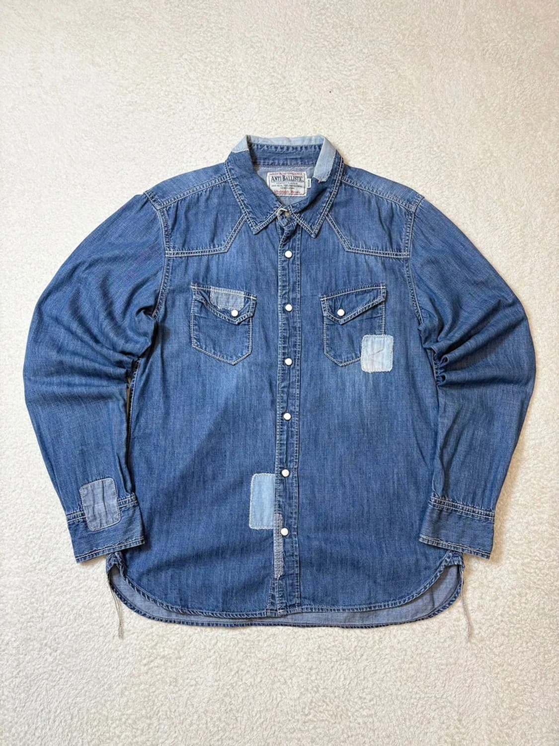 안티볼리스틱 00's 재팬 패치드 웨스턴 데님 셔츠 pn6167    상품이미지1