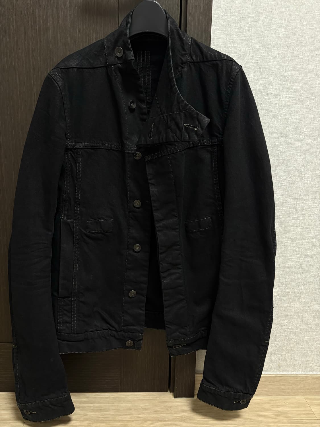 릭오웬스 슬레이브 데님자켓 블랙 xs 상품이미지2