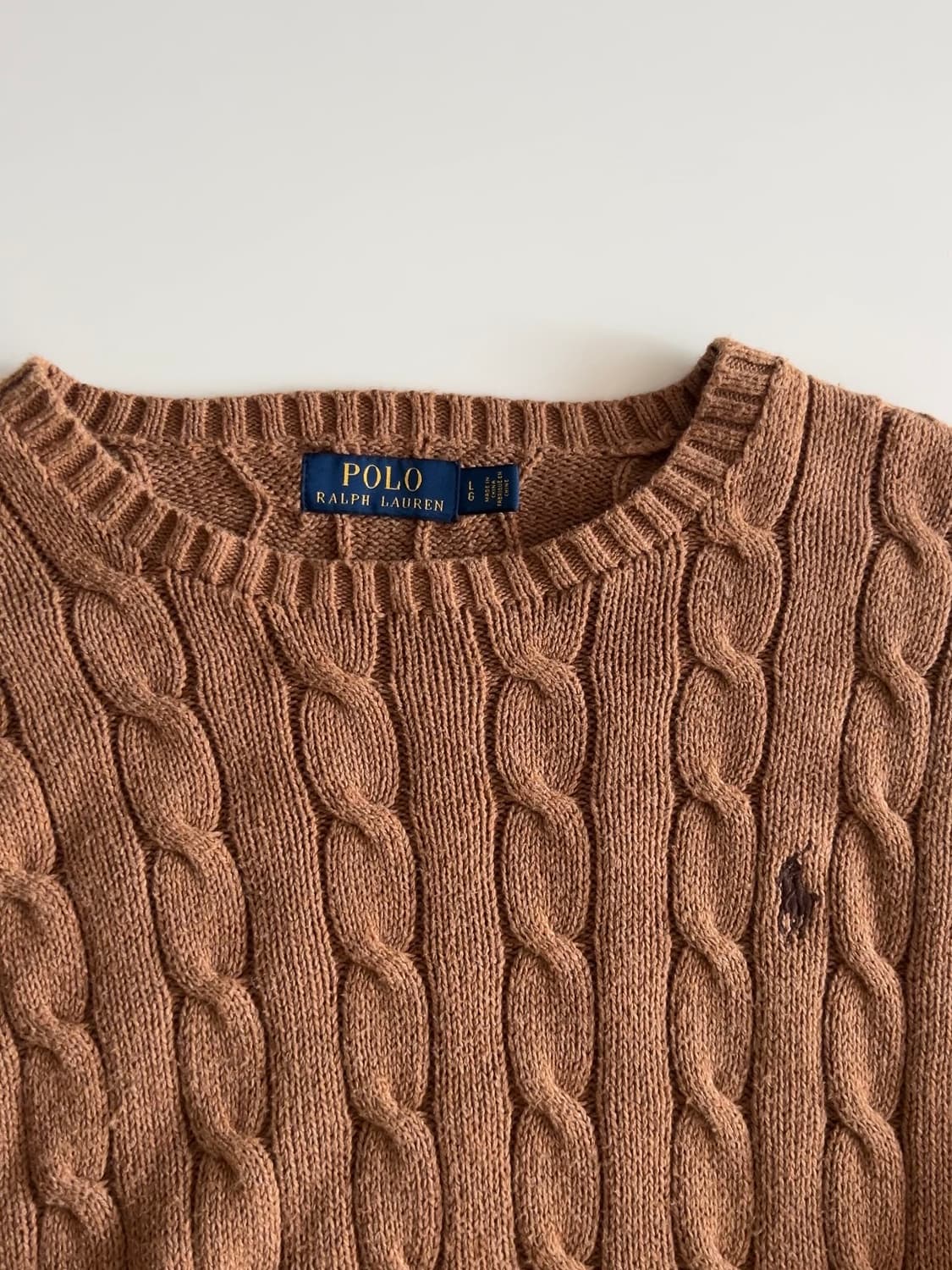 폴로 랄프로렌 케이블 꽈배기 니트 L 상품이미지3