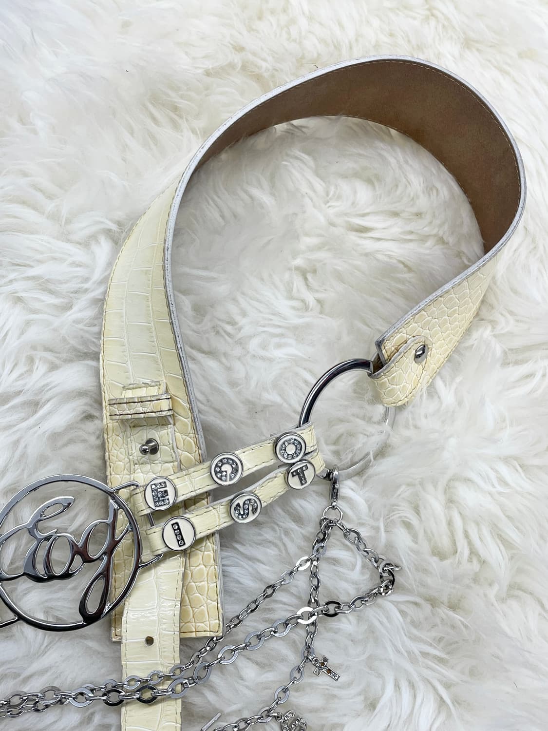 에고이스트 체인 로고 레이어드 버클 벨트*레어 상품이미지5